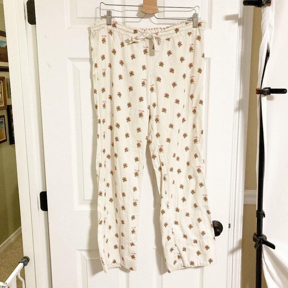 J. Crew 100% Cotton Mistletoe Print PJ Lounge Pants Size S